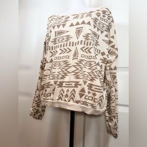 Ariat Grand View Top XL French Oak Western Aztec Long Sleeve Blouse